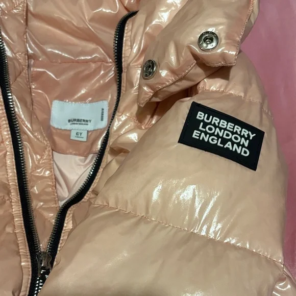 Burberry Glossy Peach Puffer Jacket - Picture 3 of 8